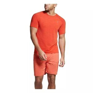 BASS OUTDOOR Mens Performance Fitness Shirt Paprika Orange X-Large